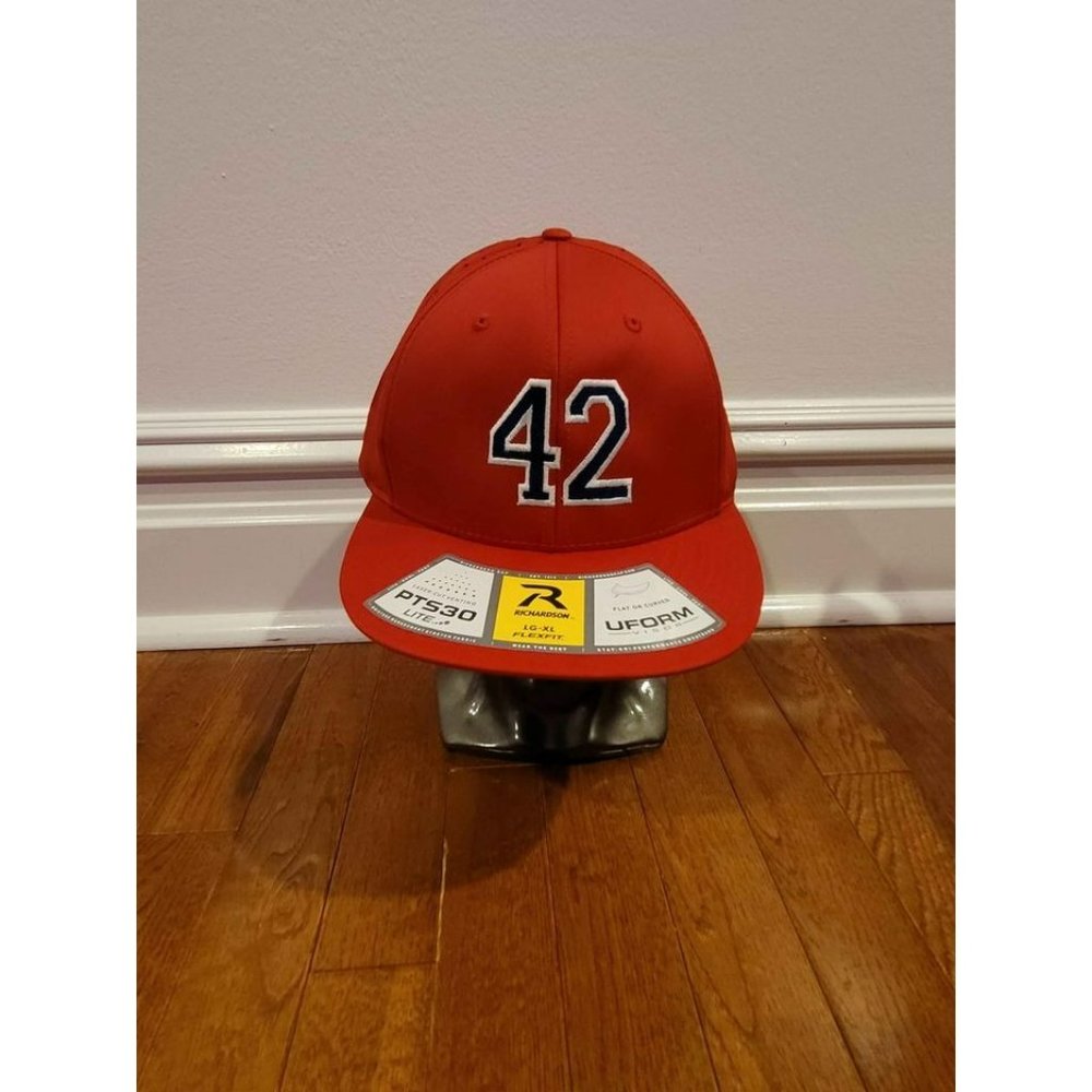 Elite red men's golf fitted hat - large / xl